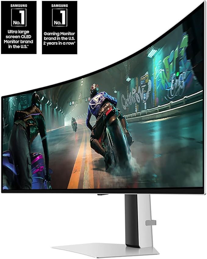 Samsung 49" Odyssey OLED G9 Dual QHD QD-OLED G-Sync Compatible Curved Gaming - Image 3