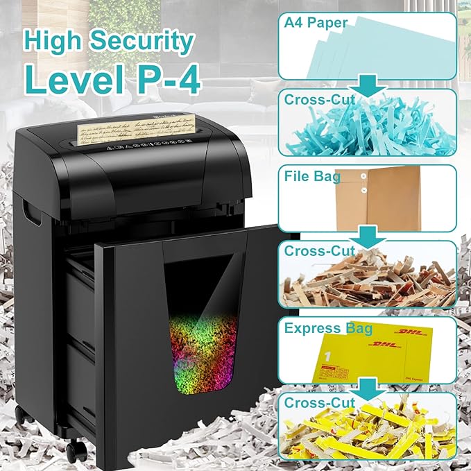 Woolsche Paper Shredder, 18-Sheet Cross Cut - Image 3