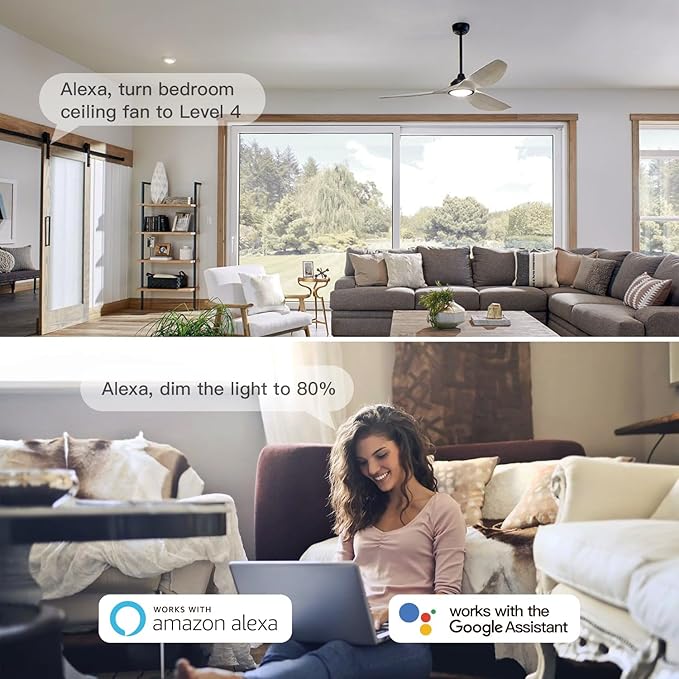 TREATLIFE Smart Ceiling Fan Control and Dimmer Light Switch, 2.4GHz WiFi Only - Image 5