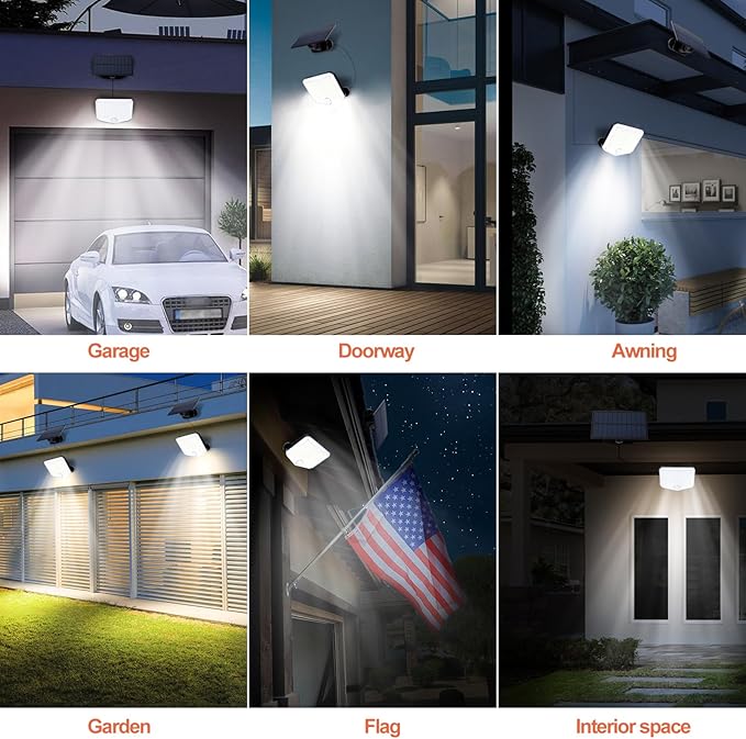 JumJam Solar Flood Lights Outdoor Waterproof IP65, 153 High Brightness LED 9000K - Image 5