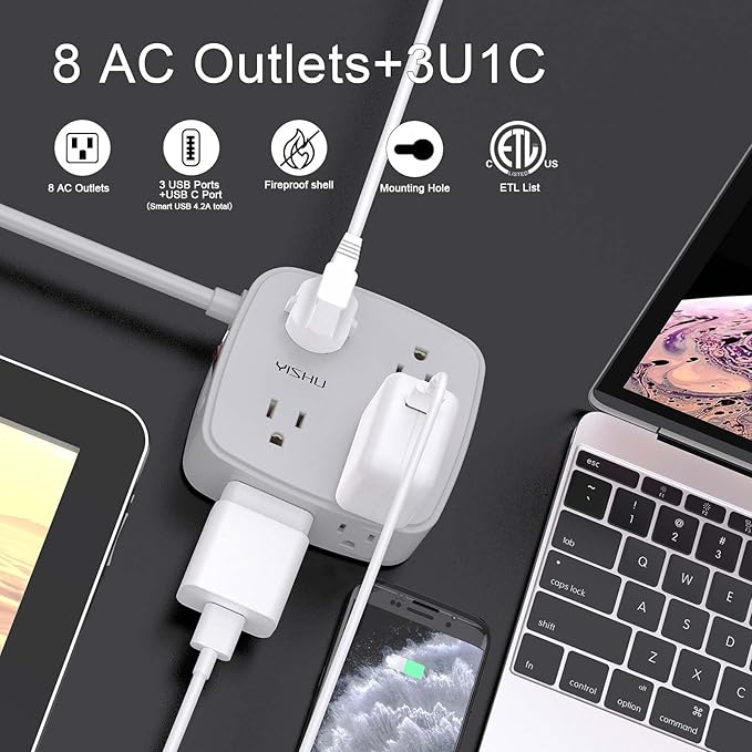 10 Ft Surge Protector Power Strip - Image 2