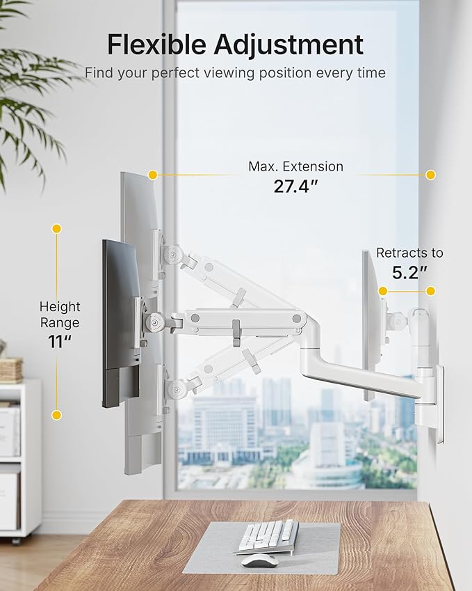 monTEK 17-49 inch Single Monitor Wall Mount - Image 4