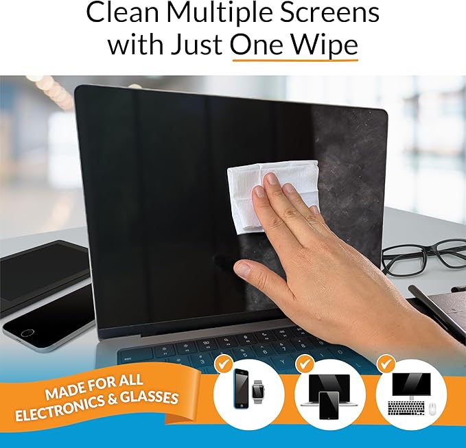 Screen Cleaner Wipes by iCloth – Individually Wrapped – Travel Size – - Image 4