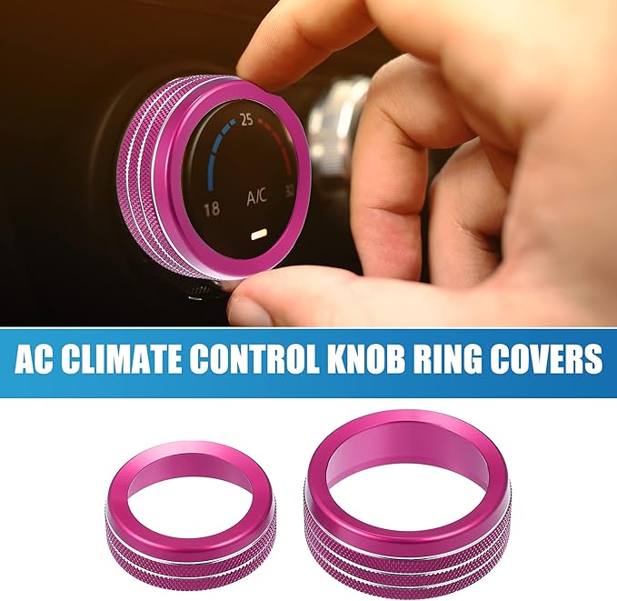 A ABSOPRO Car Air Conditioner Knobs Decals AC Radio Switch Knob Cover - Image 2