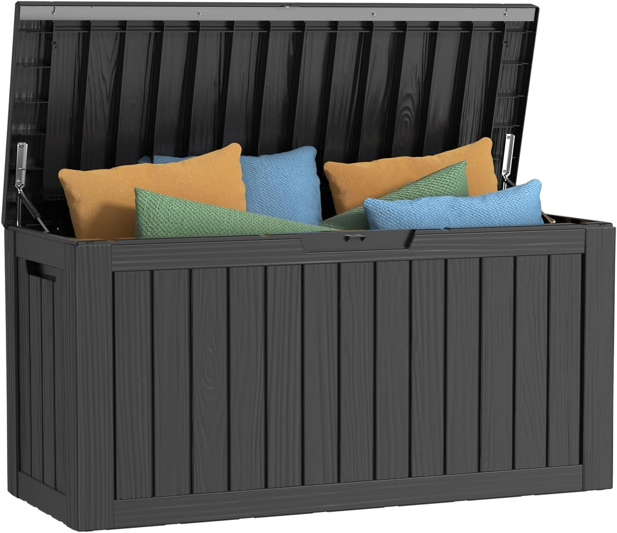 vixzen 80 gallon resin deck box, lockable outdoor, main product view
