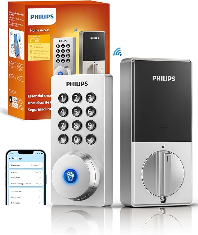 Philips Wi-Fi Door Lock, WiFi Smart Lock Keyless Entry Deadbolt by Philips