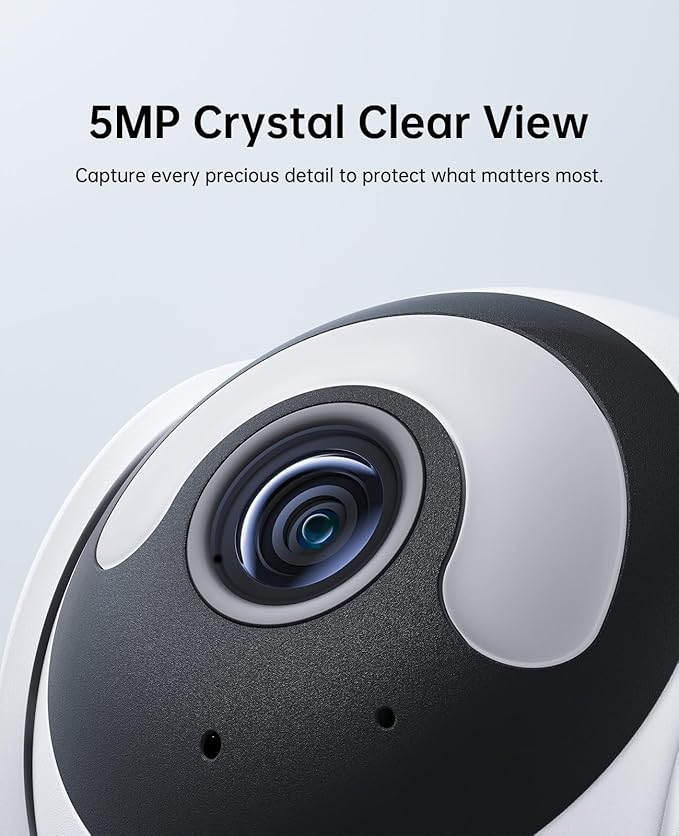 CYVIO 5MP Indoor Security Camera, 3K Pan-Tilt WiFi Surveillance Camera - Image 2