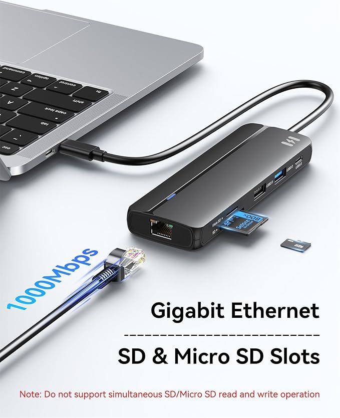 Selore Docking Station for MacBook Pro Air, 10 in 1 Dual HDMI Adapter for Mac - Image 6