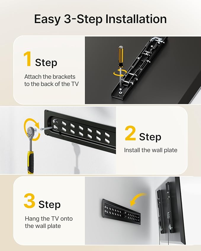monTEK Ultra Slim Tilting TV Wall Mount Bracket - Image 5