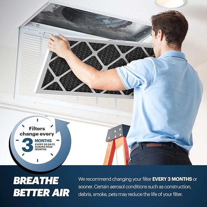 BNX TruFilter 14x30x1 MERV 12 Odor Defense AC Furnace Air Filter - Image 7