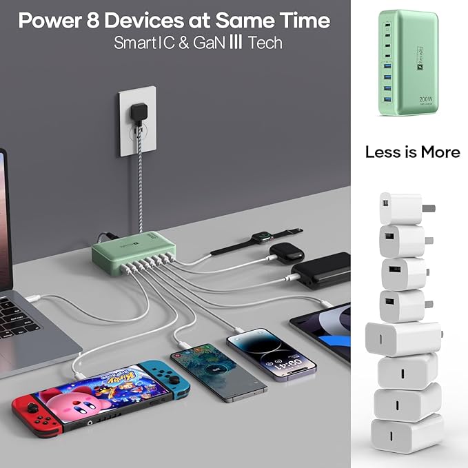 8-Port Multiple Charger Station 200W - Image 3