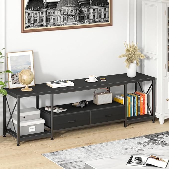 GYIIYUO TV Stand with Fabric Drawers - Image 6