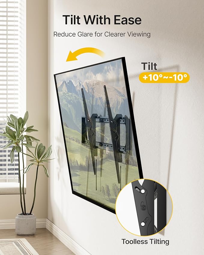 monTEK Heavy Duty Tilting TV Wall Mount - Image 5