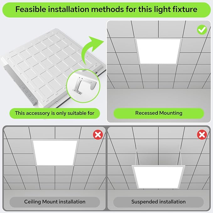 2x2 LED Light Flat Panel, 40/35/30/25/20W, 5 Color Temps 2.7K/3K/3.5K/4K/5K - Image 6