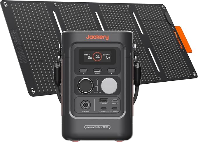 Jackery Solar Generator 300D, 288Wh LiFePO4 Portable Power Station by JackeryInc