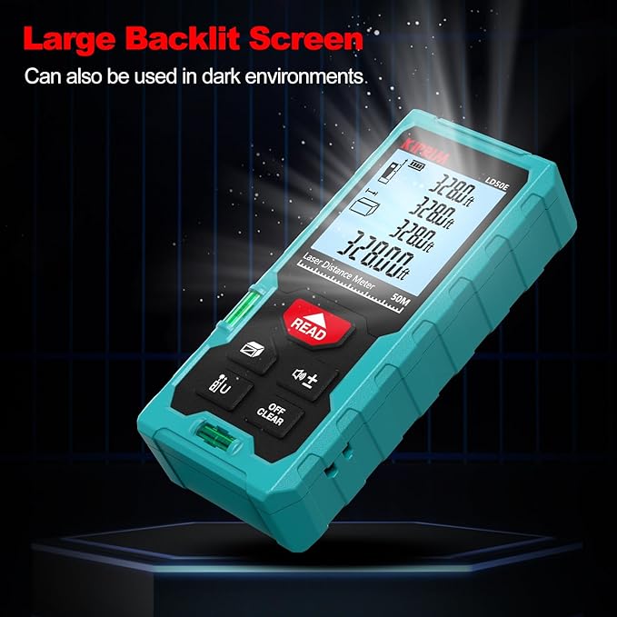 Kiprim Laser Distance Measure High Accuracy 165ft Kiprim LD50E Laser Tape - Image 6