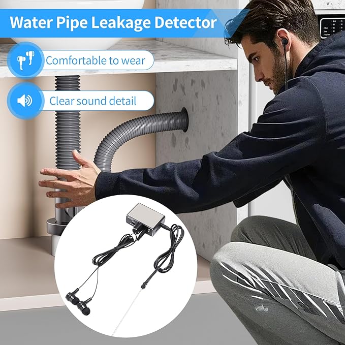 Water Leakage Detector, Underground Water Pipe Leak Detector Monitor - Image 3