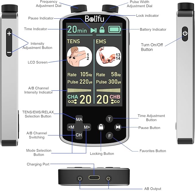 TENS EMS Unit Muscle Stimulator - Image 6