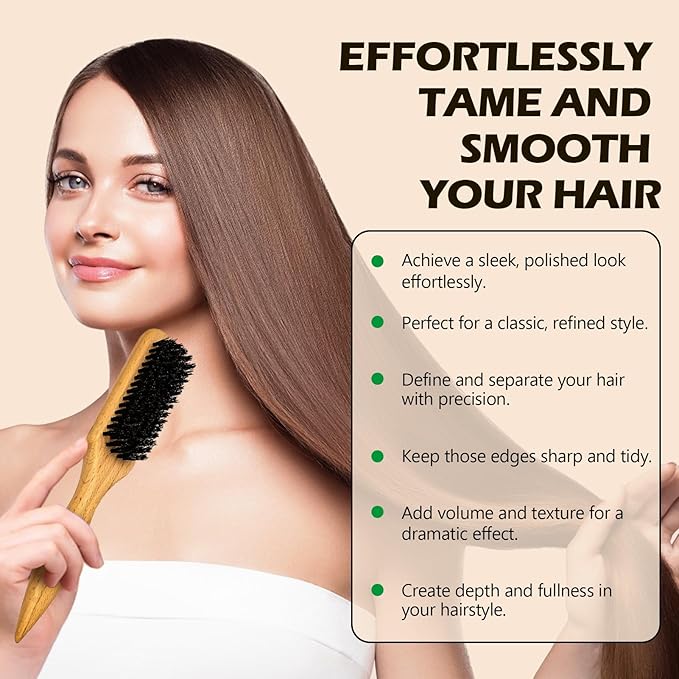Slick Back Hair Brush & Wax Stick Set - Image 5
