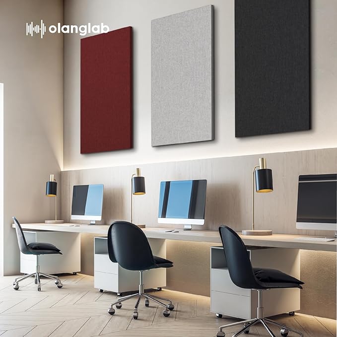 Olanglab Acoustic Panels 2 Pack, Fabric Wrapped Sound Proof Foam Panels - Image 9