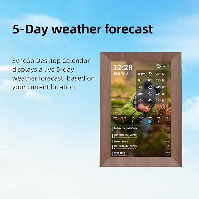 SyncGo 10.1 Inch Smart Wi-Fi Digital Calendar - Image 5