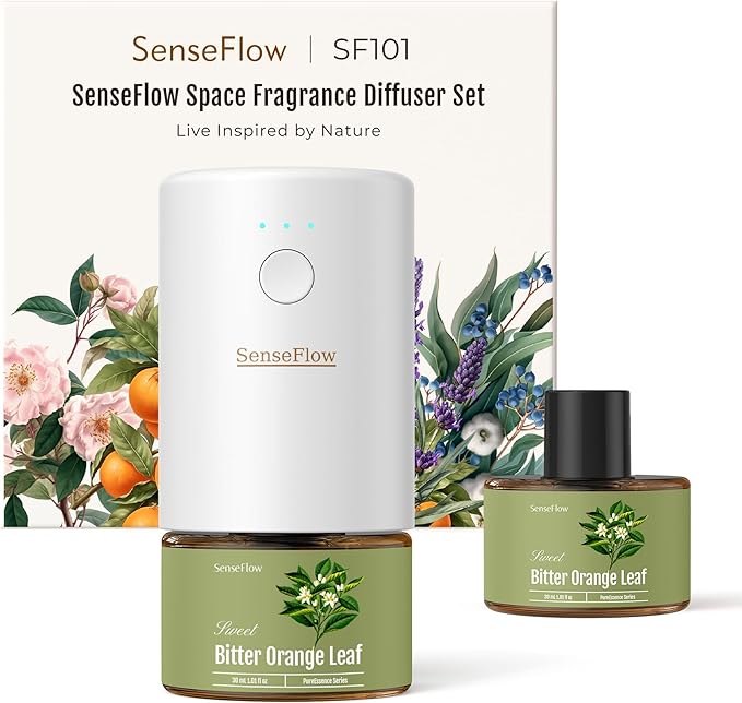 SF101 Pro Waterless Essential Oil Diffuser, Plug in Aromatherapy Diffuser & by SenseFlow