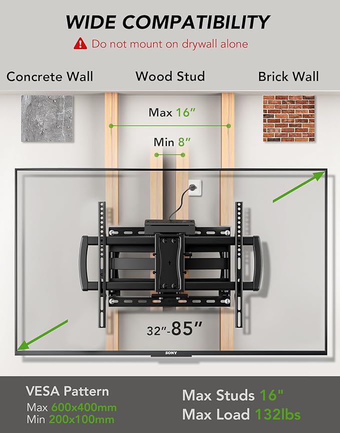 Full Motion TV Wall Mount Bracket - Image 4