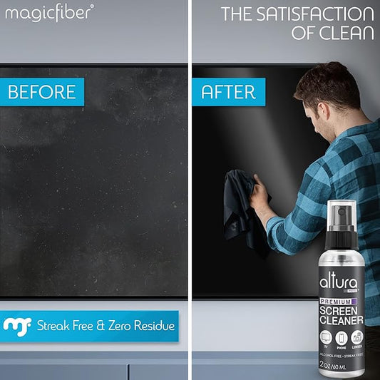 Screen Cleaner Spray & Wipe Kit Computer Screen Cleaner + 2 Microfiber Cleaning - Image 2