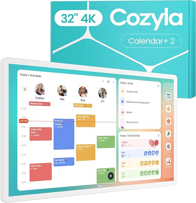 Cozyla Mate Calendar+ 2: 32" 4K Digital Calendar Wall Touch Screen Chore Chart by CozylaMate
