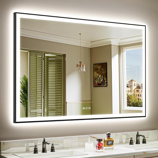 YEELAIT 60x38 Inch LED Bathroom Mirror by YEELAIT