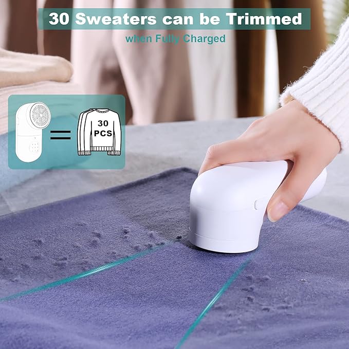 Garstor Fabric Shaver, Electric Lint Remover, USB Rechargeable Sweater Shaver - Image 6
