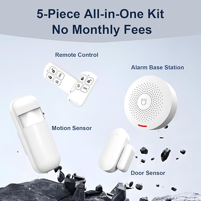 150W Wireless Security System for House, WiFi Door/Window Sensors Alarm System - Image 2