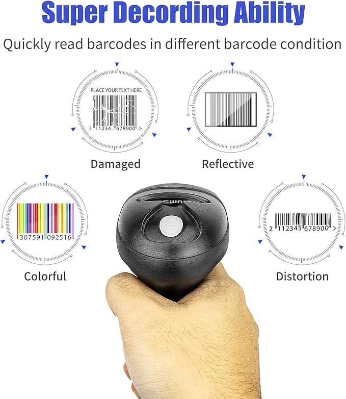 NetumScan USB 1D Barcode Scanner, Handheld Wired CCD Barcode Reader Supports - Image 6