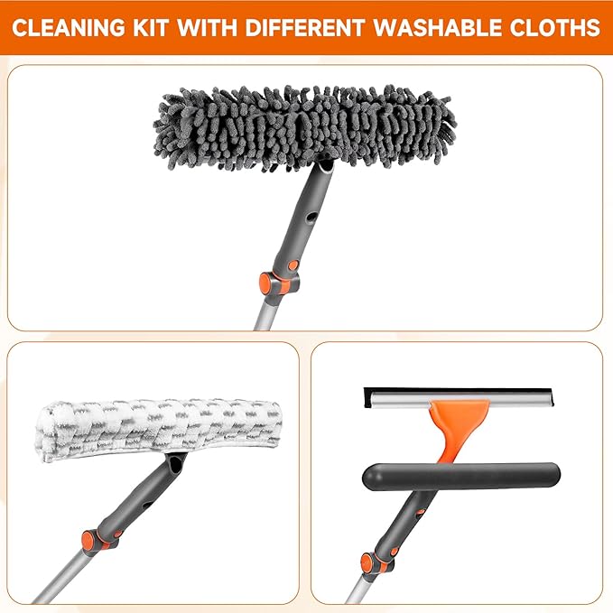 Chabatree Window Squeegee Cleaner Set 2-in-1 Window Cleaning Tool - Image 2