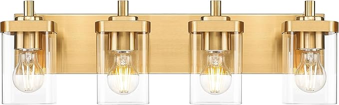 METWET Bathroom Light Fixtures, 4-Light Modern Wall Sconces by Metwet