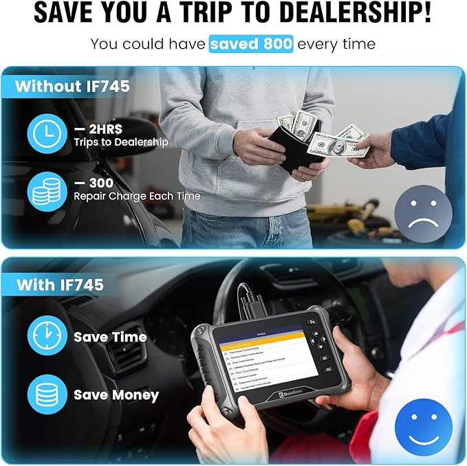 2026 BOSSCOMM IF745 OBD2 Scanner, All Systems Car Code Reader Scan Tool - Image 5