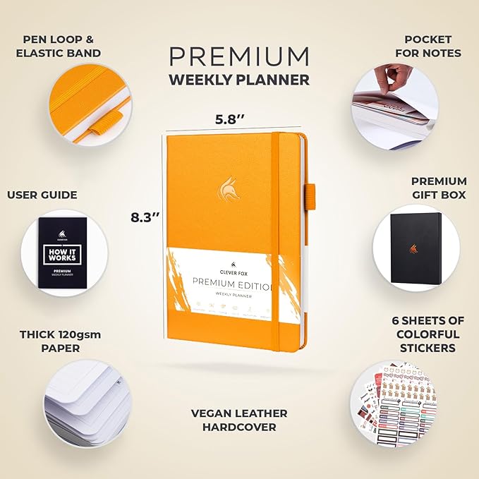 Clever Fox Planner Premium Edition – Undated Luxurious Weekly & Monthly Planner - Image 2