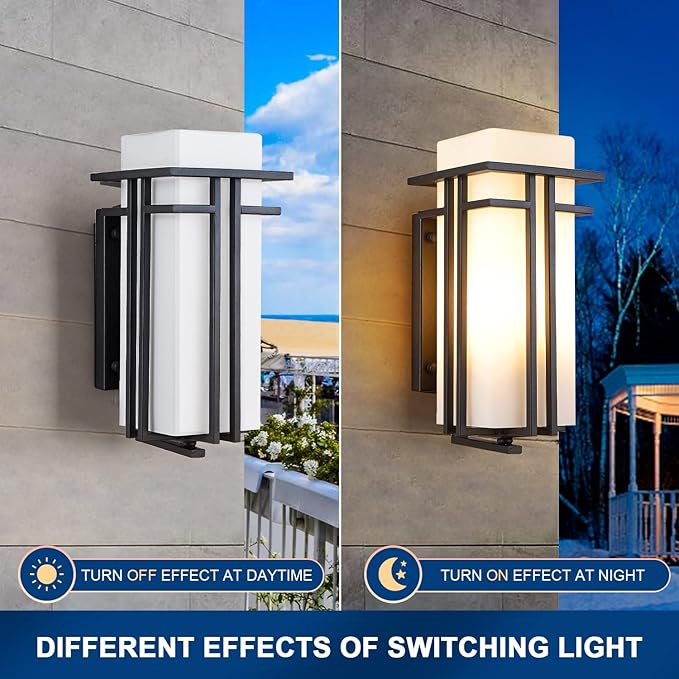 EERU Large Outdoor Wall Lights 15.35" H x 6.7" W, Waterproof Wall Lantern - Image 5