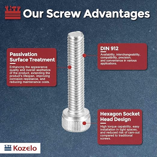 Kozelo 6pcs Socket Head Cap Screws - Image 3