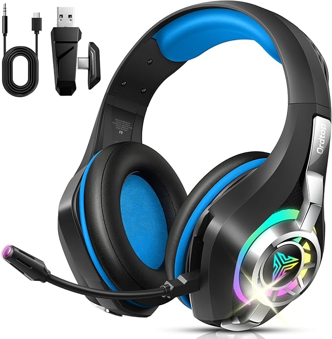 Ordtop 2.4GHz Wireless Gaming Headsets by Ordtop