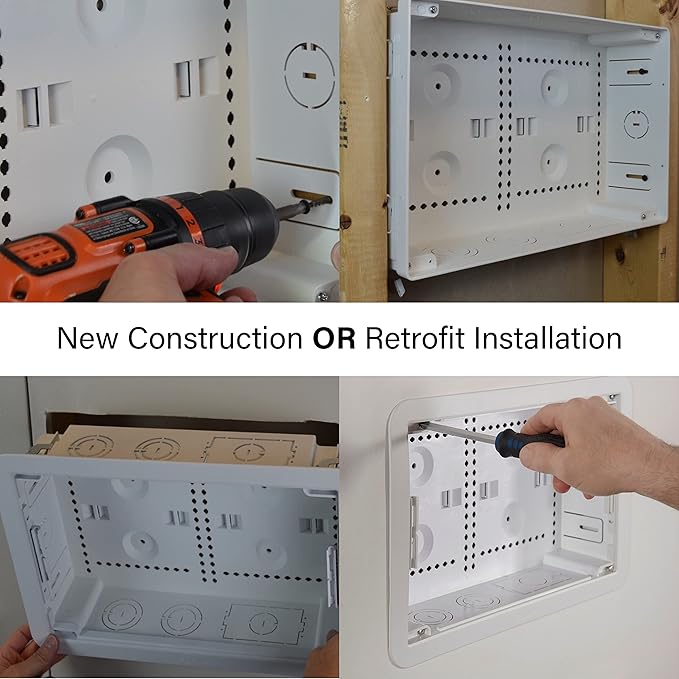 Legrand - OnQ Cable Management, In-Wall Media Box, Dual Purpose Structured - Image 5