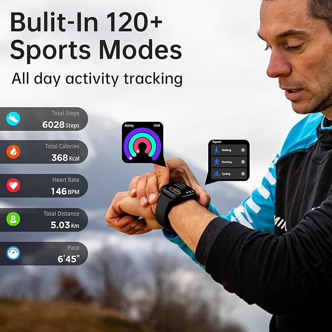Sunorshop Fitness Tracker Answer/Make Calls, Smart Watch - Image 4