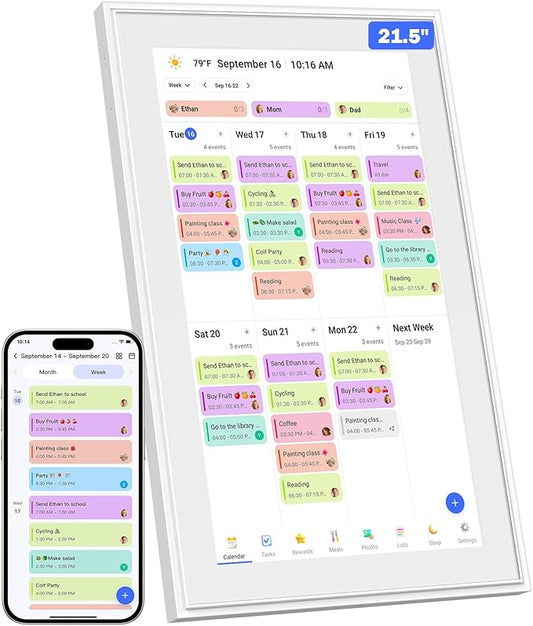 Canupdog Digital Calendar, 21.5 Inch Electronic Calendar Chore Chart & Wall by CanupdogDigitalPhotoFrame