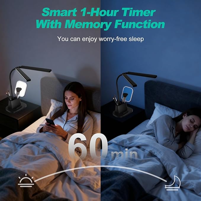 LED Desk Lamp, Eye-Caring Desk Light - Image 5