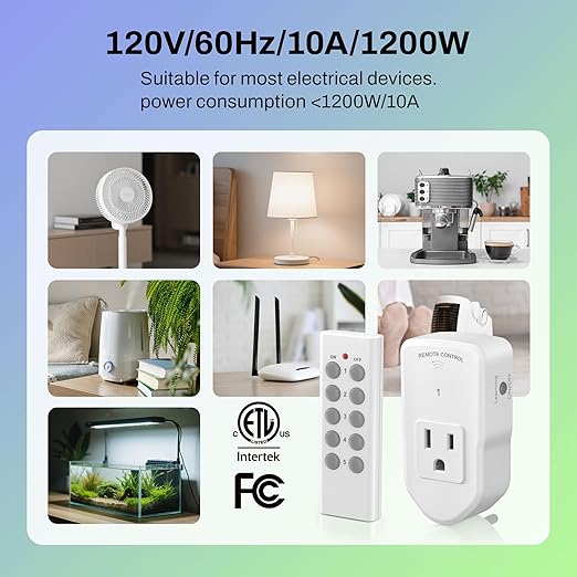 BN-LINK Wireless Remote Control Outlet Electrical Switch - Image 6