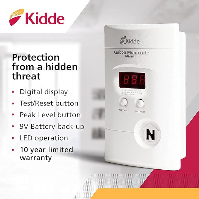 Kidde Carbon Monoxide Detector, Plug In Wall - Image 4