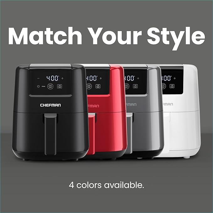 CHEFMAN 2 Qt Mini Air Fryer – Digital Space-Saving Compact Air Fryer - Image 8