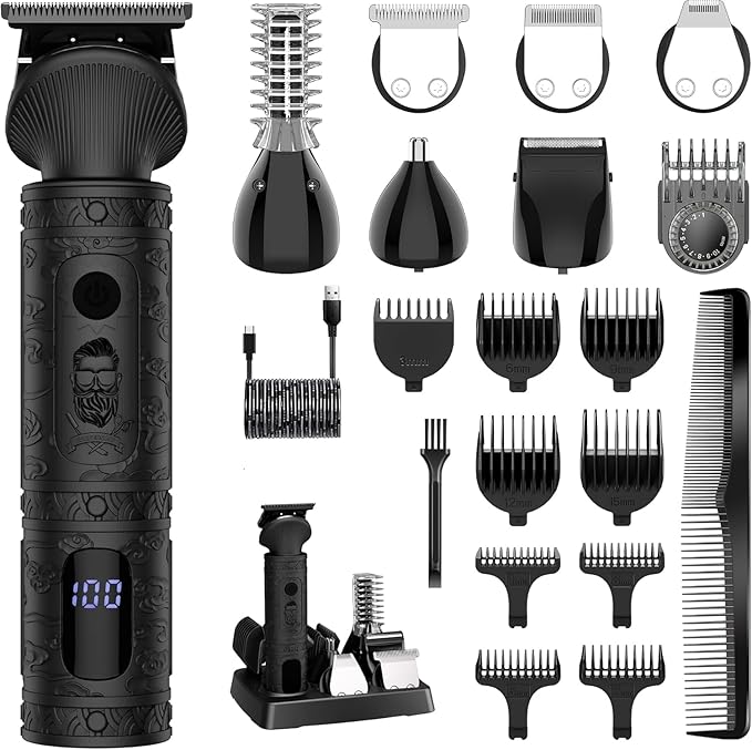 Scttomon Beard Trimmer for Men Professional Mens Beard Grooming Kit T-Blade by Scttomon