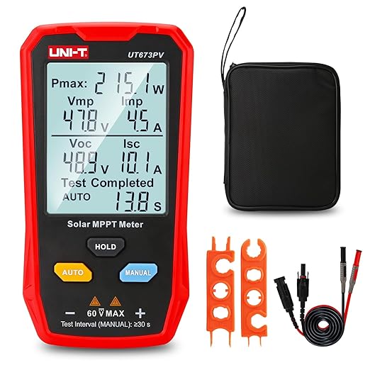 UNI-T UT673PV Solar Panel Tester, Solar MPPT Meter, 800W Photovoltaic Module by UNI-T