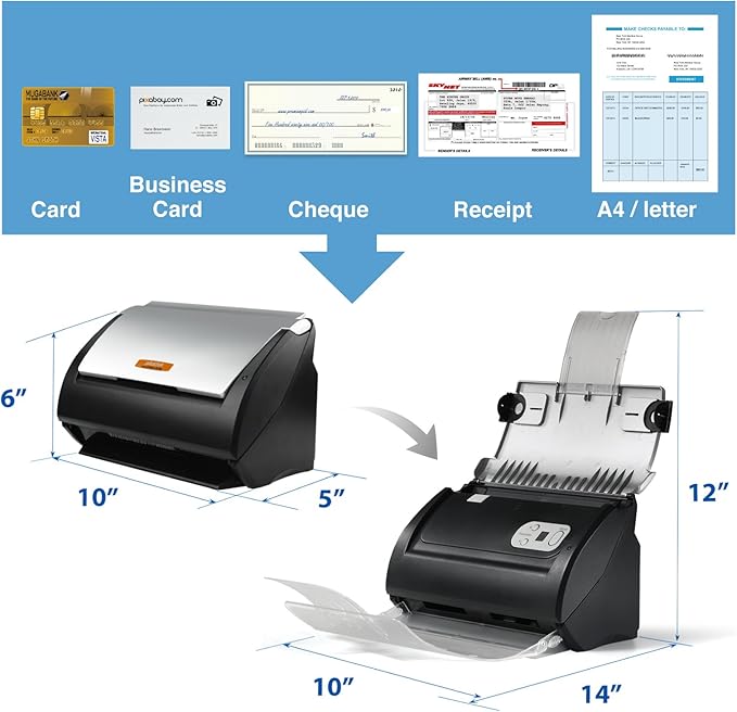 Plustek PS186 Desktop Document Scanner, - Image 8